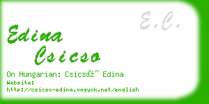 edina csicso business card